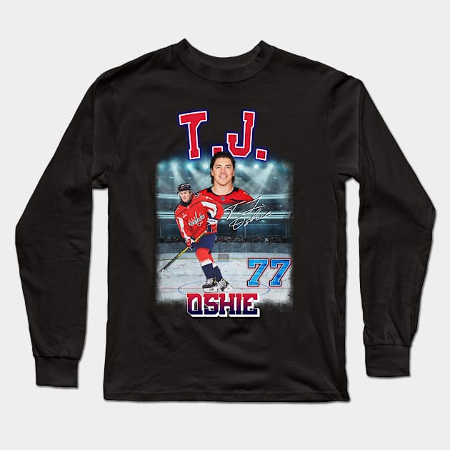 T.J. Oshie Long Sleeve T-Shirt by Rakuten Art